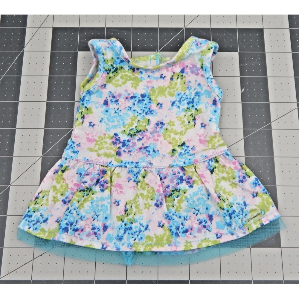American Girl Truly Me Meet Dress Floral Flower Tulle Hem 18 Inch Doll
